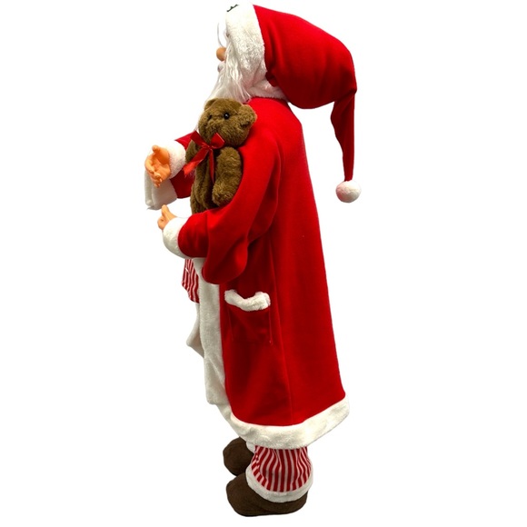 Vintage Four Foot Santa In Pajamas - Picture 6 of 16